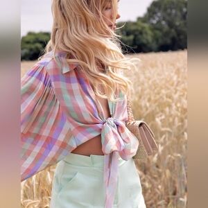 Sheike, Pastel Check Shirt color Multicolor Printed/Plaid